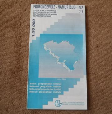 Carte IGN Profondeville - Namur (sud) - randonnée disponible aux enchères