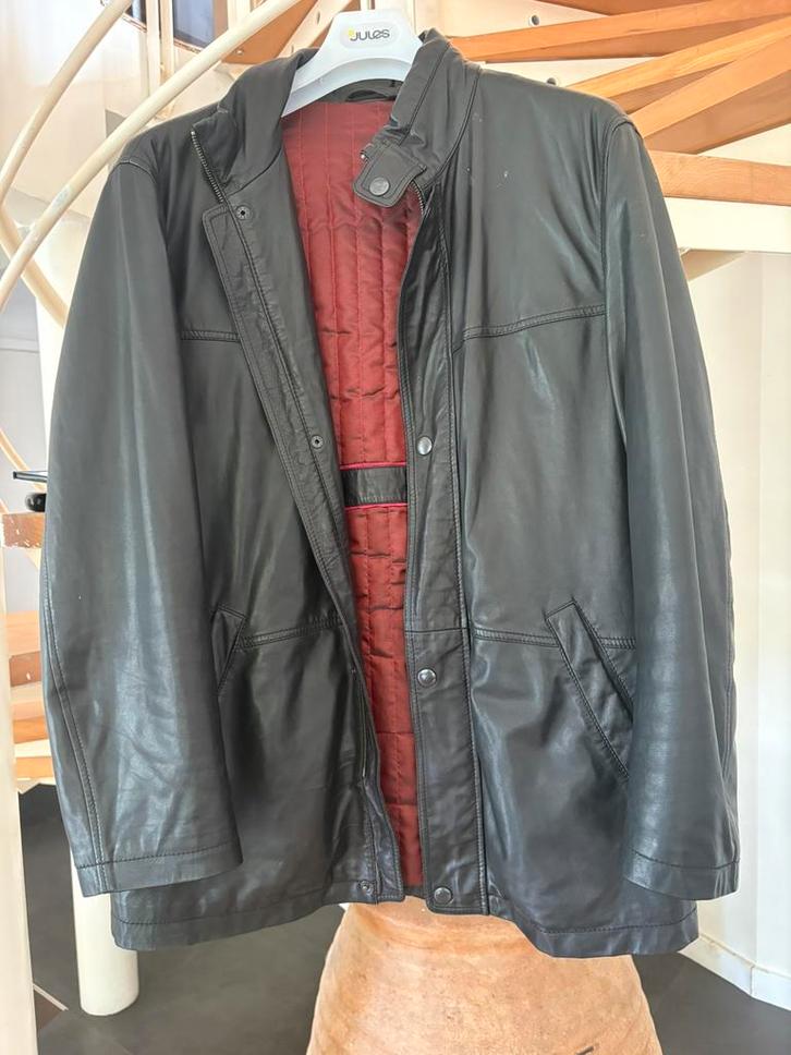 Veste en cuir Arturo L., Kleding | Heren, Jassen | Zomer, Gedragen, Maat 52/54 (L), Zwart, Ophalen of Verzenden