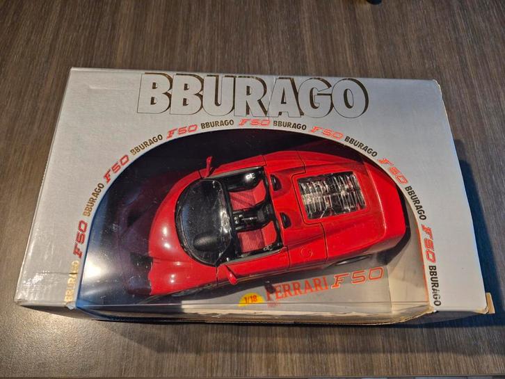 Ferrari F50 Bburago 1/18 + 8 x dream car 1/38., Verzamelen, Overige Verzamelen, Zo goed als nieuw, Ophalen of Verzenden