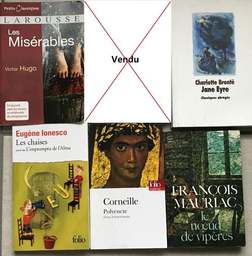 Lot de 5 romans classiques, Boeken, Overige Boeken, Gelezen, Ophalen of Verzenden