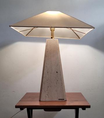 Camille Breesch travertijn lamp vintage design 65 cm beschikbaar voor biedingen