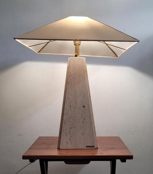 Camille Breesch travertijn lamp vintage design 65 cm, Antiek en Kunst, Kunst | Designobjecten, Ophalen of Verzenden