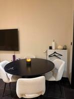 Zwarte Eettafel met stoelen, Huis en Inrichting, Tafels | Eettafels, Ophalen, Zo goed als nieuw