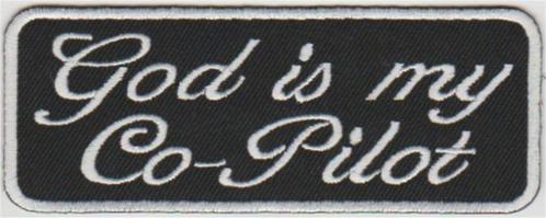 God is my Co-Pilot stoffen opstrijk patch embleem, Motos, Accessoires | Autre, Neuf, Envoi