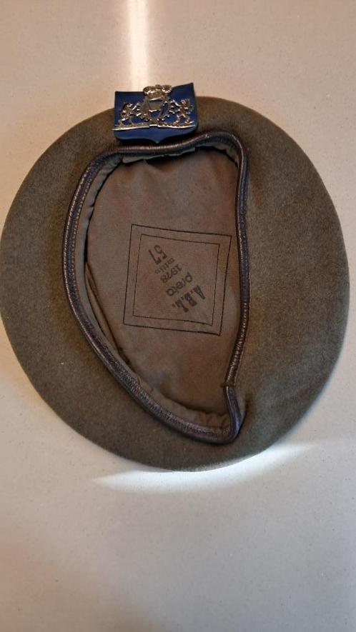 BELGIQUE - ABL - BERET SOUS OFFICIER LOGISTIQUE 1978, Collections, Objets militaires | Général, Armée de terre, Enlèvement ou Envoi