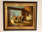 Schilderij Georges Teugels Boerenpaarden, Ophalen