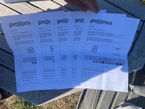 Kortingsbonnen (5x) Proximus, Tickets en Kaartjes, Kortingen en Cadeaubonnen, Eén persoon, Overige typen, Kortingsbon