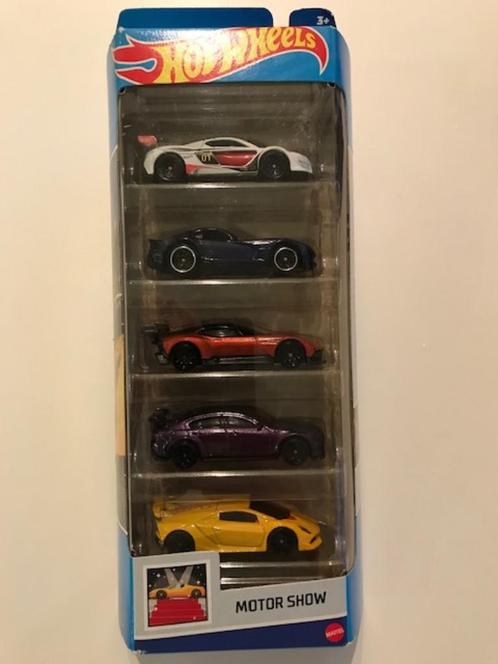 Hot Wheels Motor Show 5-pack, Hobby en Vrije tijd, Modelauto's | Overige schalen, Nieuw, Auto, Ophalen of Verzenden