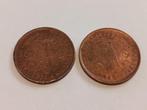 2 munten België Albert Roi des Belges 1919 en 1911 2 cent, Postzegels en Munten, Ophalen of Verzenden, Losse munt