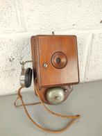 Antieke houten wandtelefoon, Ophalen of Verzenden