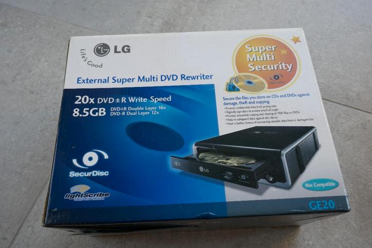 Externe Super Multi DVD Rewriter LG, Informatique & Logiciels, Disques optiques, Comme neuf, Externe, MacOS, Windows, Cd, Dvd