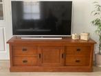 TV Kast teak, Ophalen, 100 tot 150 cm, Teakhout, Zo goed als nieuw