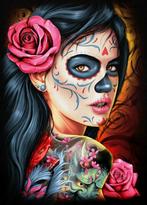 DIamond Painting tatto vrouw 40x30cm, Verzenden, Nieuw, Knutselwerk