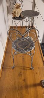 Table et 2 chaises métalliques claires rétro neuve, Tuin en Terras, Veranda, Ophalen