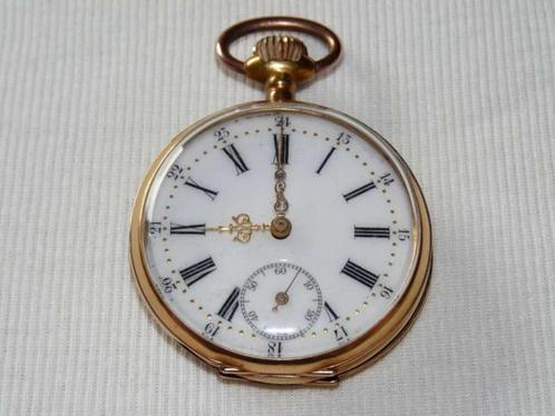 Montre de poche dorée, Bijoux, Sacs & Beauté, Montres | Anciennes | Antiquités, Montre de poche, Or, Enlèvement ou Envoi