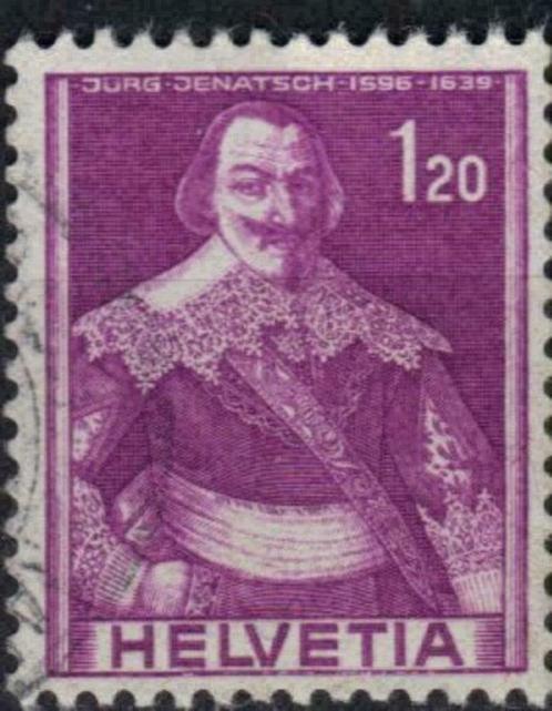 Zwitserland 1941 - Yvert 364 - Jurg Jenatsch (ST), Postzegels en Munten, Postzegels | Europa | Zwitserland, Gestempeld, Verzenden