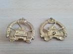 Mutsinsigne bataljon zware tanks - goud, Ophalen of Verzenden, Landmacht, Embleem of Badge