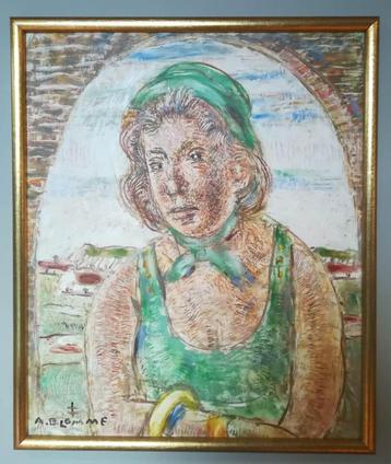 Schilderij Alfons Blomme - Vrouw met verzicht, Enlèvement