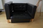 IKEA Karlstad zwarte leren fauteuil, Huis en Inrichting, Ophalen, Leer