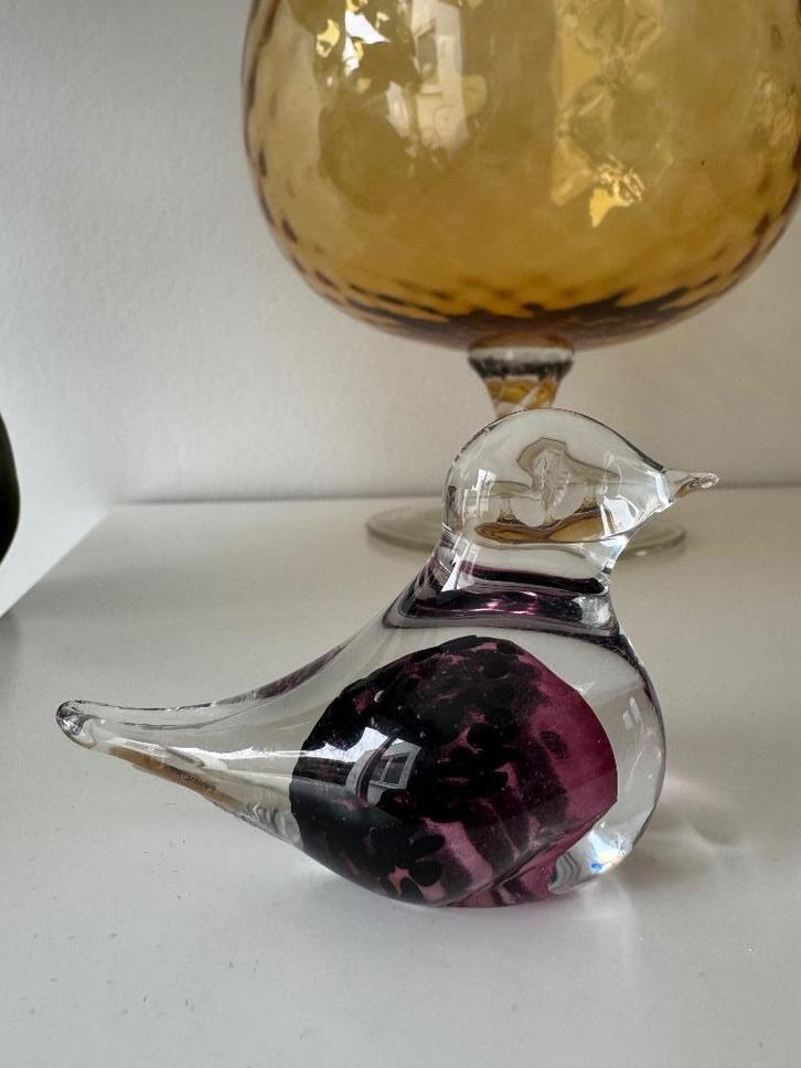 Beeldje vogel van Pfeiffer Kristal, Collections, Statues & Figurines, Comme neuf, Animal, Enlèvement