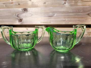  Groen art deco room en suikerstel  beschikbaar voor biedingen