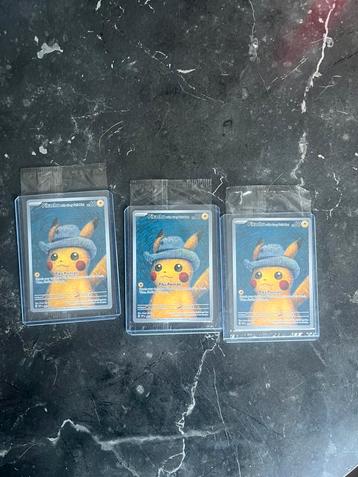 Pikachu Van Gogh x3, Hobby en Vrije tijd, Verzamelkaartspellen | Pokémon, Ophalen of Verzenden
