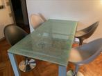 3-laagse tafel van gebroken glas, Ophalen, Zo goed als nieuw, Glas