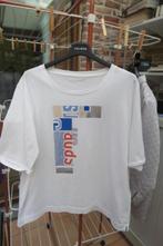 T-shirt wit print strass MarcCain sports nr 4 (40-42), Comme neuf, Manches courtes, Taille 42/44 (L), Enlèvement ou Envoi