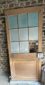 Ancienne porte en bois vitrée vintage, Bricolage & Construction, Châssis & Portes coulissantes, 150 à 225 cm, Autres types, Bois