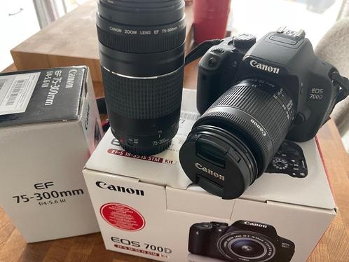 Canon EOS700D + Canon 75-300 lens TE KOOP, Audio, Tv en Foto, Fotocamera's Digitaal, Zo goed als nieuw, Spiegelreflex, Canon, Ophalen