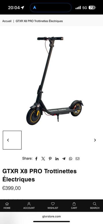 NIEUWE GTXR X8PRO ELEKTRISCHE SCOOTER 220€ LEVERING! beschikbaar voor biedingen