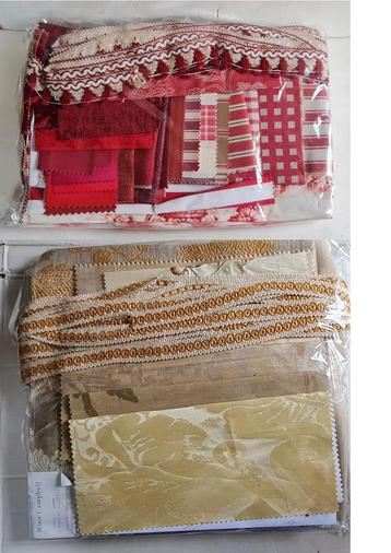 Handwerk Hobby Slowstitch Designers stofrest ROOD-GEEL beschikbaar voor biedingen