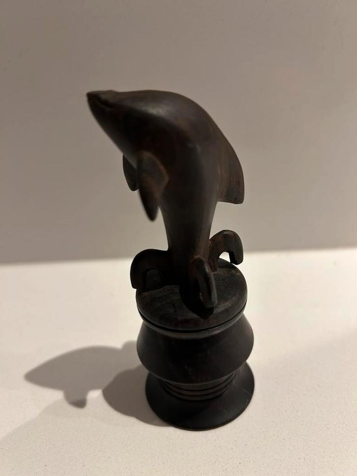 Houten flessenstop gemaakt uit hand gesneden exotisch hout., Antiquités & Art, Art | Sculptures & Bois, Enlèvement ou Envoi