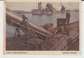 7 stuks Kriegsmarine Duitsland WW2.  postkaart + 6 foto's