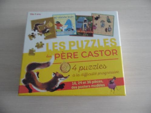 4 PUZZELS VAN VADER BEVER, Kinderen en Baby's, Speelgoed | Kinderpuzzels, Zo goed als nieuw, 2 tot 4 jaar, 10 tot 50 stukjes, Ophalen of Verzenden