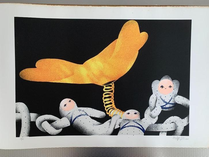 Gido Vanlessen - zeefdruk, Antiek en Kunst, Kunst | Litho's en Zeefdrukken, Ophalen of Verzenden