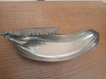 beau Plat métal argenté, Enlèvement ou Envoi, Argent
