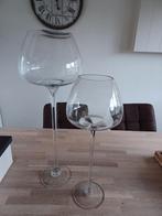 2 decoratieve glazen stolpen, Ophalen