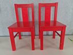 Kinderstoelen ( 2 stuks ) rood / ikea kritter, Kinderen en Baby's, Kinderkamer | Tafels en Stoelen, Ophalen of Verzenden, Gebruikt