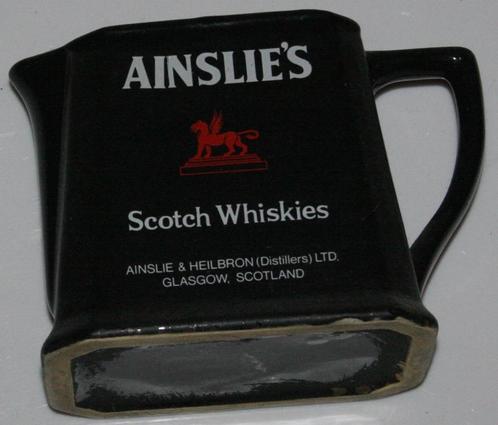 Pichet à eau publicitaire whisky AINSLIE'S, Verzamelen, Glas en Drinkglazen, Gebruikt, Overige typen, Ophalen