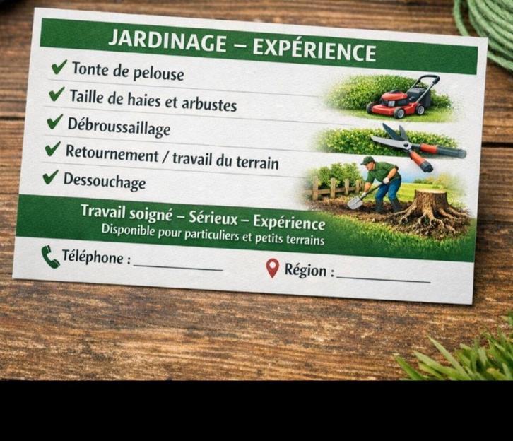 Jardinage – Expérience    0491.30.91.77, Tickets en Kaartjes, Recreatie | Overige