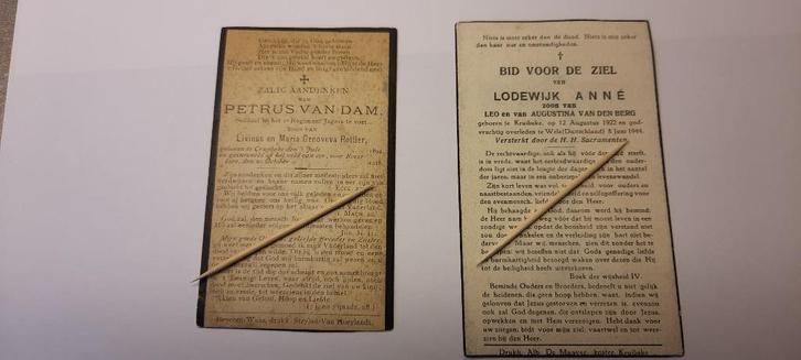 bidprentjes oudstrijders en oorlogsslachtoffers, Verzamelen, Bidprentjes en Rouwkaarten, Bidprentje, Ophalen of Verzenden