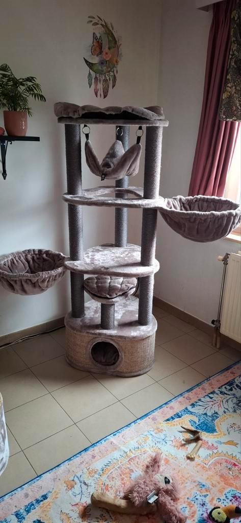 Krabpaal Petrebels, cappuccino, 60x60x160cm, Catherina 160, Dieren en Toebehoren, Krabmeubelen, Zo goed als nieuw, Krabpaal, Ophalen