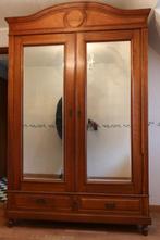 Penderie en bois avec miroirs 225x140x52cm, Antiquités & Art, Enlèvement