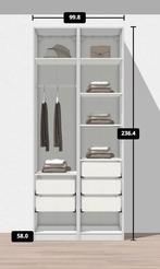 Armoire penderie dressing Pax Ikea portes Reinsvoll, Comme neuf, Enlèvement ou Envoi