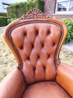 Lederen zetel retro stijl, Ophalen, Gebruikt, Eenpersoons, Minder dan 75 cm