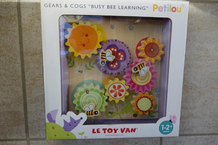 Busy bee learning : houten puzzel met tandwielen NIEUW !, Kinderen en Baby's, Speelgoed | Educatief en Creatief, Nieuw, Puzzelen