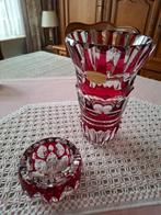 Val saint Lambert kristal, Huis en Inrichting, Ophalen, Minder dan 50 cm, Rood, Glas