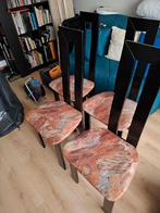Eettafel stoelen te koop, Huis en Inrichting, Stoelen, Ophalen, Hout, Gebruikt, Zwart