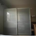 Kleerkast met 2 schuifdeuren wit melkglas, Huis en Inrichting, Ophalen, Zo goed als nieuw